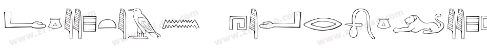 Egyptian Hieroglyphs Silhouette字体转换